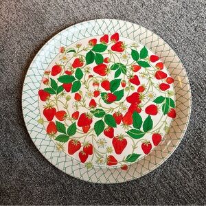 Vintage Strawberry Metal Tray Flower Power MOD 60s 70s Retro Mid Century.
